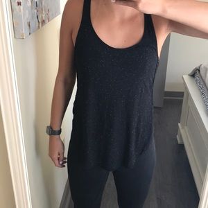 Express side slit black tank top
